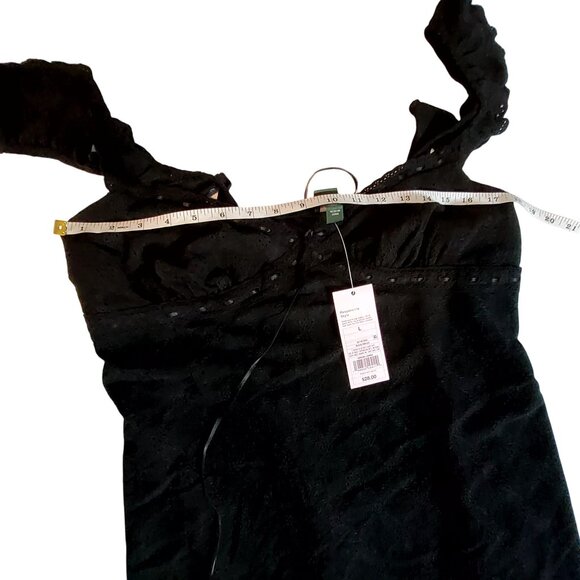 Wild Fable Off-The-Shoulder Black Lace Dress With Lining & Tags lace design - Picture 6 of 12